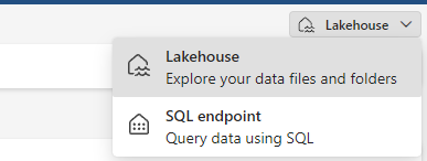 Screenshot Microsoft Fabric SQL Endpoint